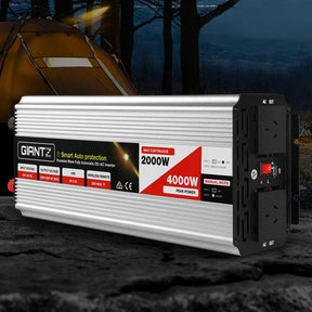 Giantz Power Inverter 2000W or 4000W Pure Sine Wave 12V - 240V Camping Boat Caravan - SportZone.co.nz