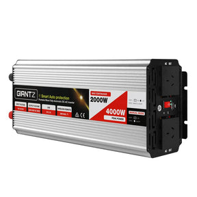 Giantz Power Inverter 2000W or 4000W Pure Sine Wave 12V - 240V Camping Boat Caravan - SportZone.co.nz