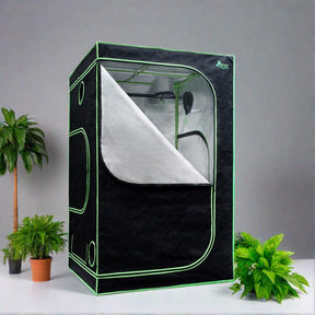 Green Fingers Grow Tent 90x90x180CM Hydroponics Kit Indoor Plant Room System - SportZone.co.nz