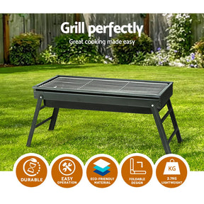 Grillz BBQ Grill Charcoal Smoker Foldable - SportZone.co.nz