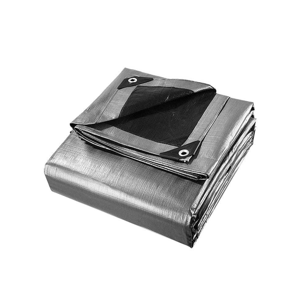 Instahut Tarp Tarpaulin 3x3.6m Canvas Camping Heavy Duty Sun Cover - SportZone.co.nz