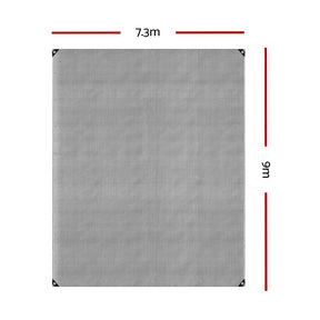 Instahut Tarp Tarpaulin 7.3x9m Canvas Camping Heavy Duty Sun Cover - SportZone.co.nz