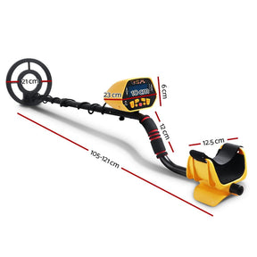 Metal Detector 180MM Deep Sensitive Waterproof Treasure Hunter Gold Digger Yellow - SportZone.co.nz