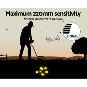 Metal Detector 220MM Deep Sensitive Waterproof Pinpointer Treasure Hunter - SportZone.co.nz