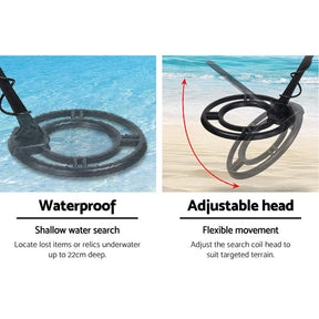 Metal Detector 220MM Deep Sensitive Waterproof Pinpointer Treasure Hunter Shovel - SportZone.co.nz