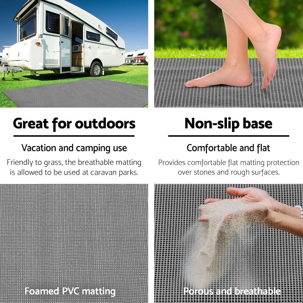 Weisshorn 5M X 2.5M Annex Matting Floor Mats Mesh Caravan Camping Annexe - SportZone.co.nz