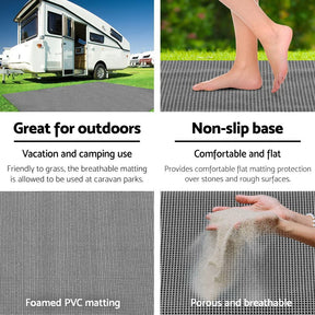 Weisshorn 5M X 2.5M Annex Matting Floor Mats Mesh Caravan Camping Annexe - SportZone.co.nz