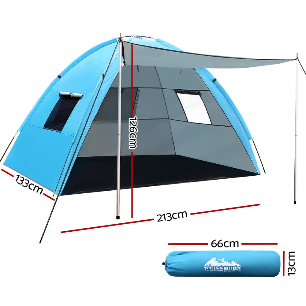 Weisshorn Camping Tent Beach Portable Hiking Sun Shade Shelter Fishing 4 Person - SportZone.co.nz