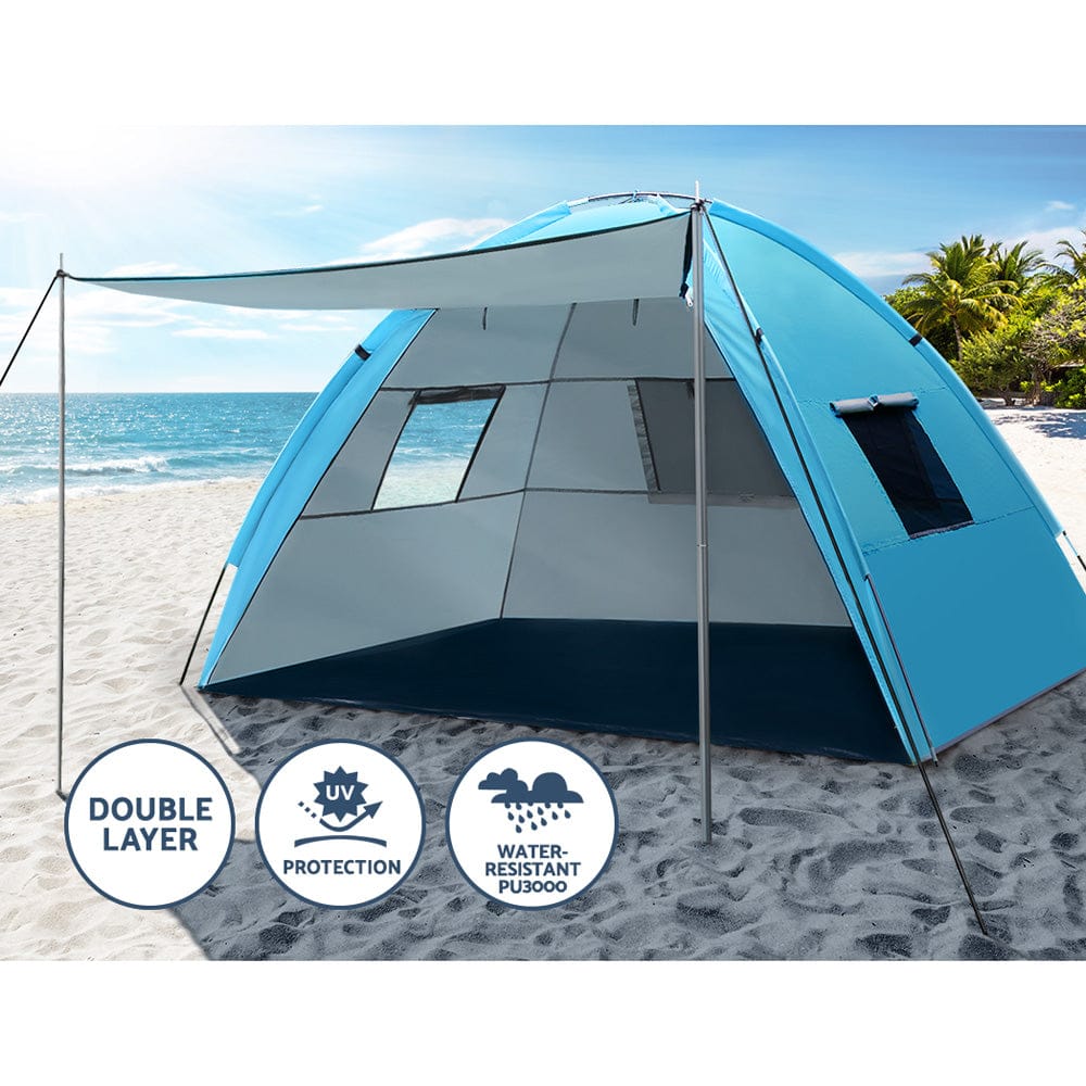 Weisshorn Camping Tent Beach Portable Hiking Sun Shade Shelter Fishing 4 Person - SportZone.co.nz
