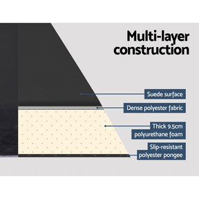 Weisshorn Self Inflating Mattress Camping Sleeping Mat Air Bed Pad Single Black - SportZone.co.nz