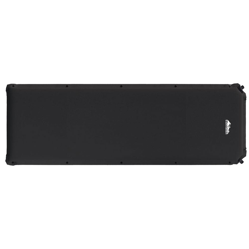 Weisshorn Self Inflating Mattress Camping Sleeping Mat Air Bed Pad Single Black - SportZone.co.nz