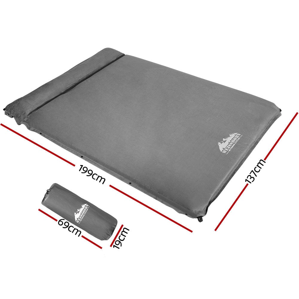 Weisshorn Self Inflating Mattress - Grey - SportZone.co.nz