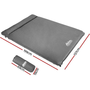 Weisshorn Self Inflating Mattress - Grey - SportZone.co.nz