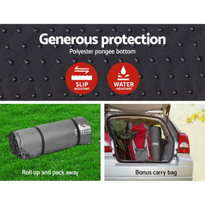 Weisshorn Self Inflating Mattress - Grey - SportZone.co.nz