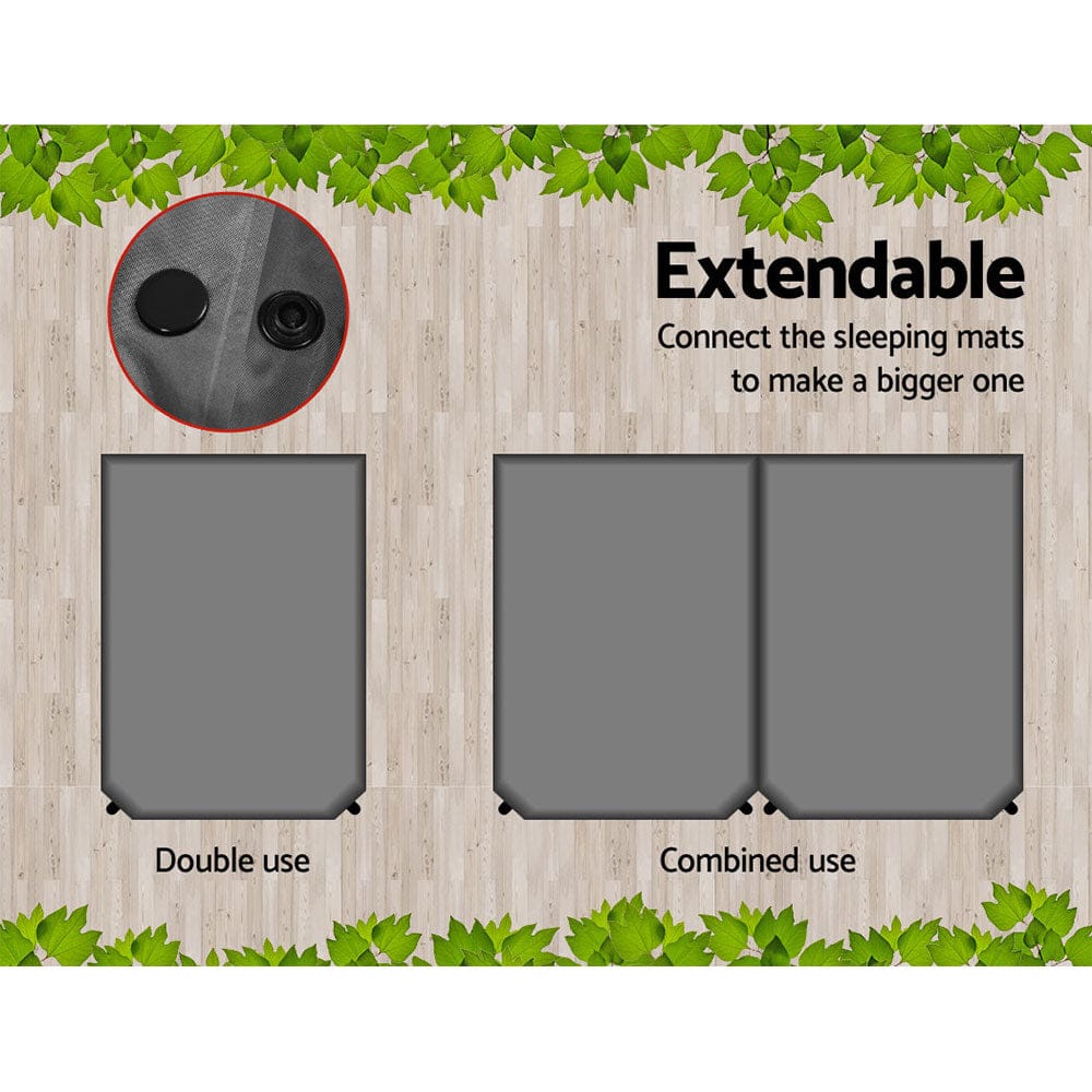 Weisshorn Self Inflating Mattress - Grey - SportZone.co.nz