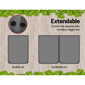 Weisshorn Self Inflating Mattress - Grey - SportZone.co.nz