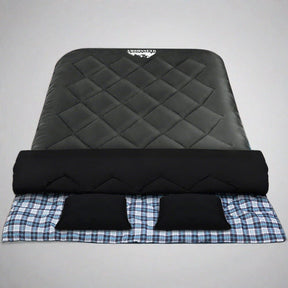 Weisshorn Sleeping Bag Double Pillow Thermal Camping Hiking Tent Grey - 10°C - SportZone.co.nz