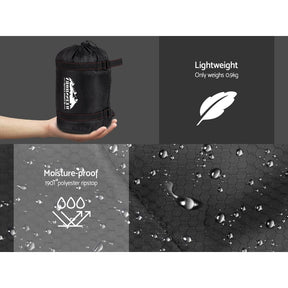 Weisshorn Sleeping Bag Single Thermal Camping Hiking Tent Grey 0°C - SportZone.co.nz